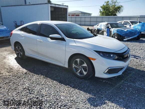2019 Honda Civic LX with VIN 19XFC2F63KE011402, listed as a Copart auction lot 49279355 with 15,814 mi miles and Salvage Title. Bid and sale history available at DreamBid. Image 4.