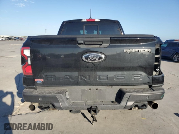 2024 Ford Ranger Raptor with VIN 1FTER4LR1RLE23193, listed as a Copart auction lot 77737244 with 12,283 mi miles and Salvage Title. Bid and sale history available at carsss.com. Image 6.