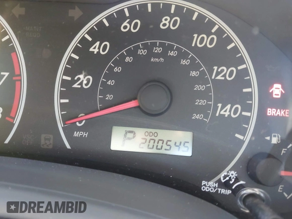 2009 Toyota Corolla with VIN JTDBL40E899057154, listed as a IAAI auction lot 42200165 with 200,545 mi miles and . Bid and sale history available at carsss.com. Image 7.