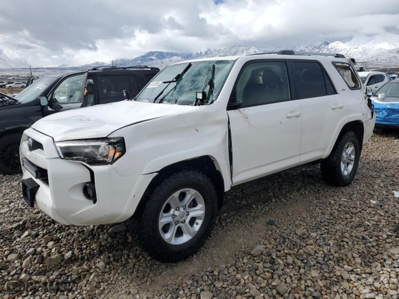 2019 Toyota 4Runner SR5 with VIN JTEBU5JR7K5663185, listed as a Copart auction lot 49112055 with 77,907 mi miles and Salvage Title. Bid and sale history available at carsss.com. Image 1.