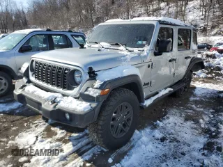 2024 Jeep Wrangler Sport S with VIN 1C4PJXDN0RW103651, listed as a Copart auction lot 88481785 with 13,466 mi miles and Salvage Title. Bid and sale history available at carsss.com. Image 1.