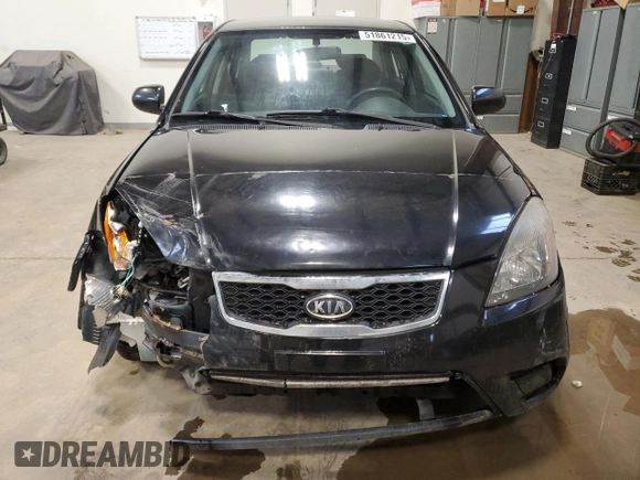 2010 Kia Rio with VIN KNADH4B37A6641845, listed as a Copart auction lot 51861215 with 163,894 mi miles and Salvage Title. Bid and sale history available at DreamBid. Image 5.