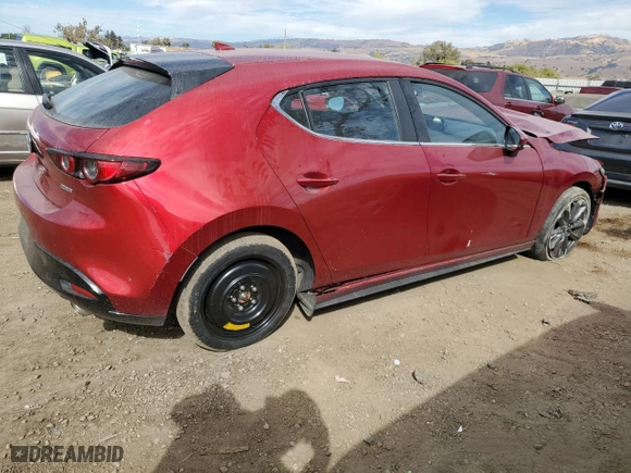 2020 Mazda Mazda3 Hatchback Preferred Package with VIN JM1BPBMM5L1156174, listed as a Copart auction lot 77606384 with 36,503 mi miles and Salvage Title. Bid and sale history available at carsss.com. Image 3.