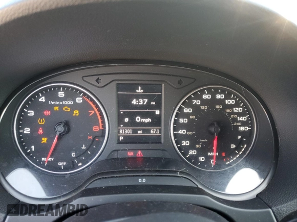 2016 Audi A3 2.0T Premium with VIN WAUB8GFF7G1087967, listed as a Copart auction lot 53872433 with 81,301 mi miles. Bid and sale history available at carsss.com. Image 9.