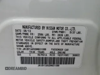 2013 Infiniti M37 with VIN JN1BY1AR0DM601088, listed as a Copart auction lot 73543164 with 215,014 mi miles and Salvage Title. Bid and sale history available at carsss.com. Image 13.