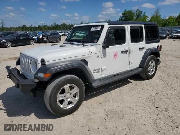 2020 Jeep Wrangler Unlimited Sport S z VIN 1C4HJXDN0LW226619, wystawiony jako Copart lot #54769025 z przebiegiem 52 723 mil mil oraz Szkoda całkowita • Salvage title. Historia ofert i sprzedaży dostępna na DreamBid. Obrazek 1.