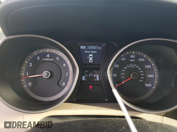 2014 Hyundai Elantra GT with VIN KMHD35LHXEU222967, listed as a Copart auction lot 79208114 with 106,067 mi miles and Salvage Title. Bid and sale history available at carsss.com. Image 9.