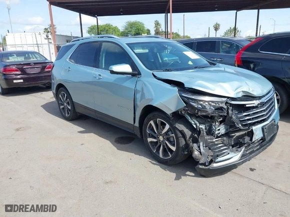 2022 Chevrolet Equinox Premier with VIN 2GNAXNEV2N6144009, listed as a IAAI auction lot 41909932 with 34,829 mi miles. Bid and sale history available at carsss.com. Image 1.
