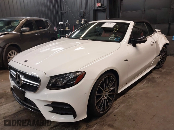2019 Mercedes-Benz E 53 AMG with VIN WDD1K6BBXKF098282, listed as a IAAI auction lot 41482524 with 29,505 mi miles and . Bid and sale history available at DreamBid. Image 20.