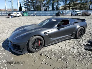 2017 Chevrolet Corvette Z06 1LZ z VIN 1G1YP2D60H5605135, wystawiony jako Copart lot #51993265 z przebiegiem Nie podano mil oraz Szkoda całkowita • Salvage title. Historia ofert i sprzedaży dostępna na DreamBid. Obrazek 1.