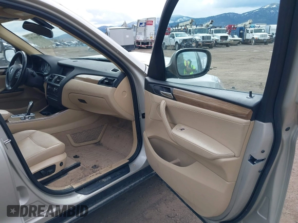 2013 BMW X3 xDrive28i with VIN 5UXWX9C5XD0A24038, listed as a IAAI auction lot 41909787 with 82,857 mi miles and . Bid and sale history available at DreamBid. Image 5.