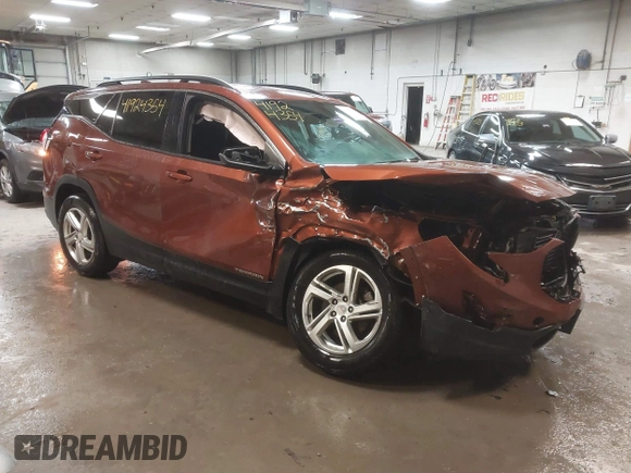2019 GMC Terrain SLE z VIN 3GKALTEX0KL234782, wystawiony jako IAAI lot #41924354 z przebiegiem 128 732 mil mil oraz . Historia ofert i sprzedaży dostępna na DreamBid. Obrazek 1.