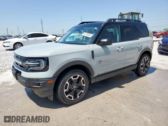 2022 Ford Bronco Sport Outer Banks with VIN 3FMCR9C65NRD69219, listed as a Copart auction lot 52765845 with 24,872 mi miles and Clean title. Bid and sale history available at DreamBid. Image 1.