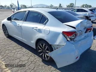 2015 Honda Civic EX-L z VIN 19XFB2F98FE224168, wystawiony jako IAAI lot #42232023 z przebiegiem 98 417 mil mil oraz . Historia ofert i sprzedaży dostępna na DreamBid. Obrazek 3.