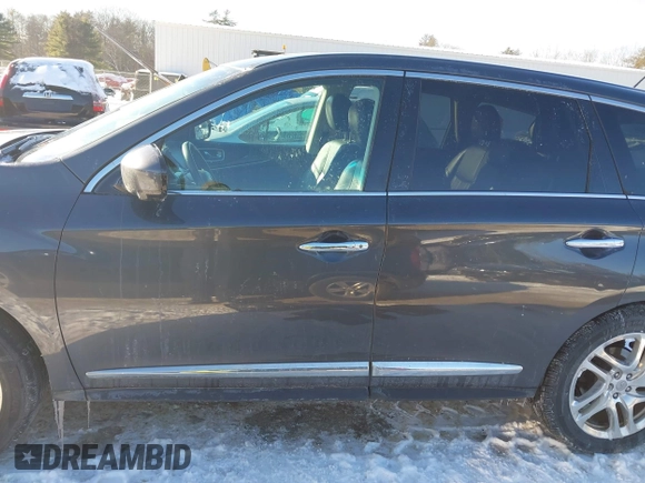 2013 Infiniti JX35 with VIN 5N1AL0MM6DC314048, listed as a IAAI auction lot 41393672 with 158,073 mi miles. Bid and sale history available at carsss.com. Image 14.