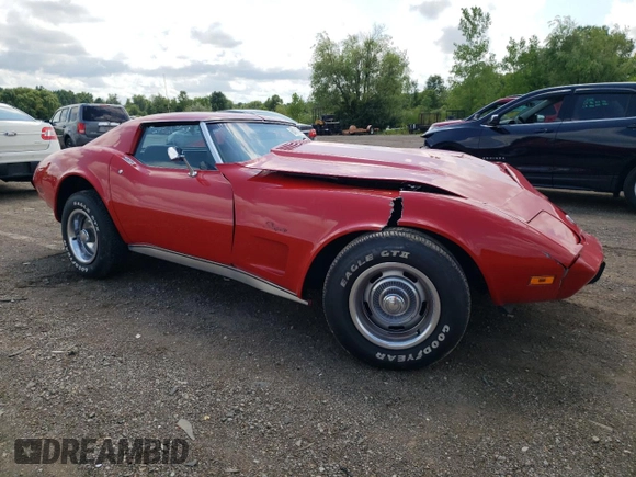 1976 Chevrolet Corvette with VIN 1Z37L6S438793, listed as a Copart auction lot 64010045 with 31,305 mi miles and Salvage title. Bid and sale history available at DreamBid. Image 4.