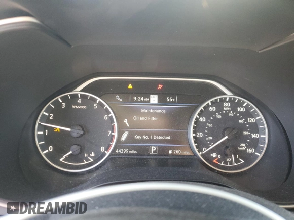 2022 Nissan Maxima SV with VIN 1N4AA6CV3NC503013, listed as a Copart auction lot 50349055 with 44,399 mi miles and Salvage title. Bid and sale history available at DreamBid. Image 9.