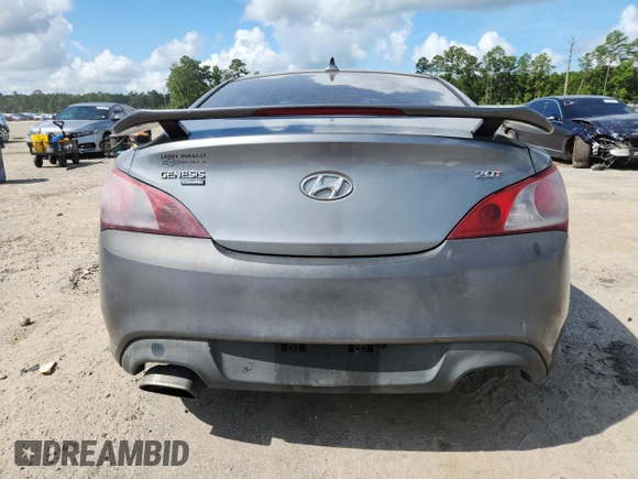 2010 Hyundai Genesis Coupe with VIN KMHHT6KD9AU028740, listed as a Copart auction lot 62997005 with 210,161 mi miles and Clean title. Bid and sale history available at DreamBid. Image 6.