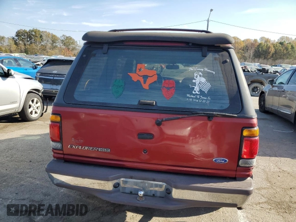 1997 Ford Explorer XLT with VIN 1FMDU35PXVUA56388, listed as a Copart auction lot 78156994 with 185,864 mi miles and Salvage title. Bid and sale history available at DreamBid. Image 6.