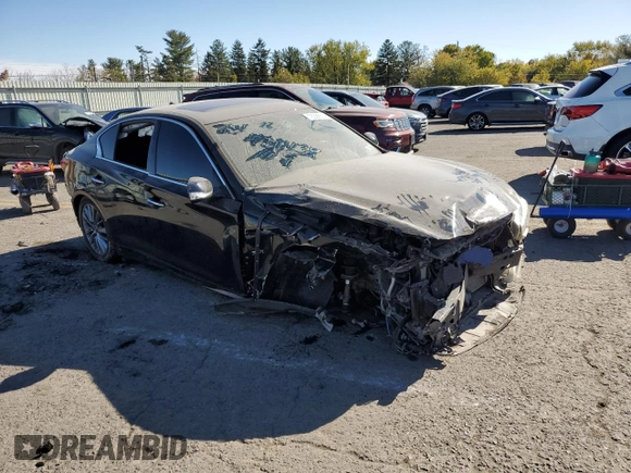 2018 Infiniti Q50 3.0t LUXE with VIN JN1EV7AR4JM430138, listed as a Copart auction lot 76386514 with 63,783 mi miles and Salvage Title. Bid and sale history available at carsss.com. Image 4.