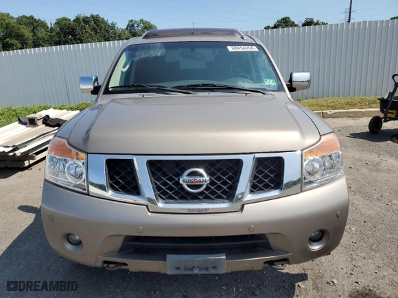 2008 Nissan Armada SE with VIN 5N1AA08C68N605618, listed as a Copart auction lot 69454204 with 0 mi miles and Salvage Title. Bid and sale history available at carsss.com. Image 5.