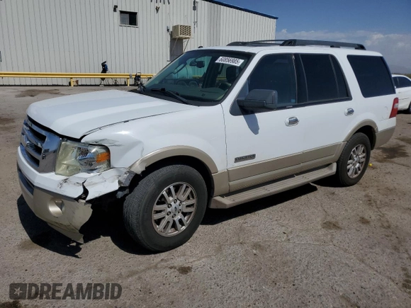 2007 Ford Expedition Eddie Bauer z VIN 1FMFU17557LA55621, wystawiony jako Copart lot #60856985 z przebiegiem 202 468 mil mil oraz Szkoda całkowita • Salvage title. Historia ofert i sprzedaży dostępna na DreamBid. Obrazek 1.