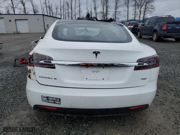 2018 Tesla Model S 75D with VIN 5YJSA1E2XJF243145, listed as a Copart auction lot 48905515 with 0 miles and Salvage Title. Bid and sale history available at carsss.com. Image 6.