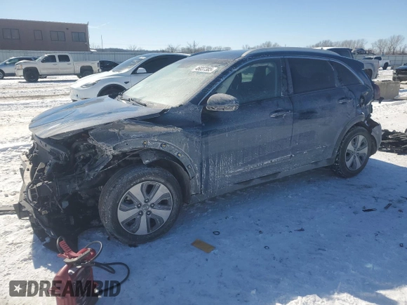 2021 Kia Niro LX with VIN KNDCB3LC0M5485909, listed as a Copart auction lot 46037385 with 0 mi miles and Salvage Title. Bid and sale history available at carsss.com. Image 1.