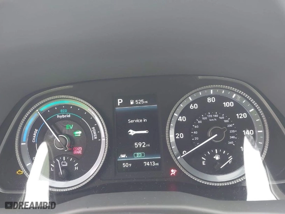 2023 Hyundai Sonata Hybrid SEL with VIN KMHL34JJ4PA079904, listed as a IAAI auction lot 40915270 with 7,413 mi miles. Bid and sale history available at carsss.com. Image 15.