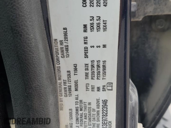 2007 GMC Canyon SLE2 with VIN 1GTDT13E978223946, listed as a Copart auction lot 72610594 with 92,032 mi miles and Salvage Title. Bid and sale history available at carsss.com. Image 12.