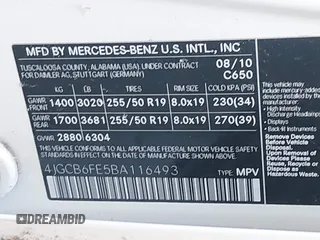 2011 Mercedes-Benz R 350 с VIN 4JGCB6FE5BA116493, выставлен на аукционе IAAI как лот 42732060 с пробегом 206 002 миль миль и . История ставок и продаж доступна на DreamBid. Изображение 9.