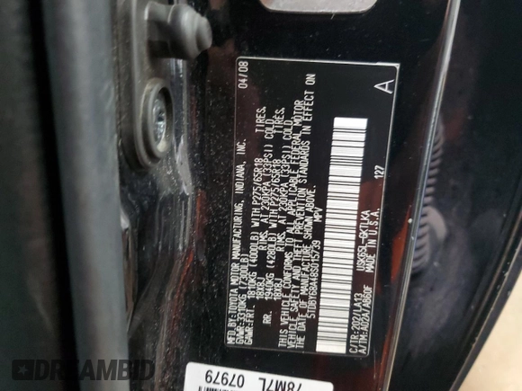 2008 Toyota Sequoia Limited with VIN 5TDBY68A48S015739, listed as a Copart auction lot 50058025 with 220,942 mi miles and Salvage Title. Bid and sale history available at DreamBid. Image 13.