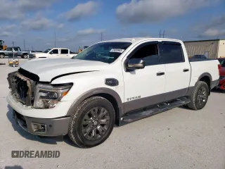 2017 Nissan Titan Platinum Reserve с VIN 1N6AA1E52HN566751, выставлен на аукционе Copart как лот 53465865 с пробегом 75 034 миль миль и Списание • Salvage title. История ставок и продаж доступна на DreamBid. Изображение 1.