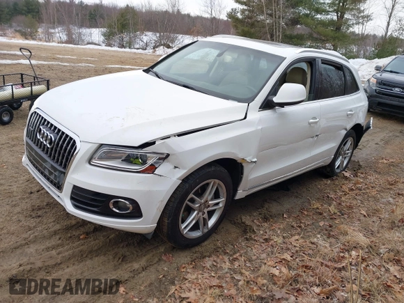 2015 Audi Q5 Premium Plus with VIN WA1LFAFP8FA047117, listed as a IAAI auction lot 41634963 with 104,592 mi miles and . Bid and sale history available at DreamBid. Image 16.