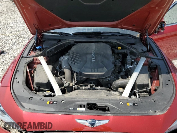 2019 Genesis G70 Advanced z VIN KMTG34LE0KU024820, wystawiony jako Copart lot #58488615 z przebiegiem 81 576 mil mil oraz Szkoda całkowita • Salvage title. Historia ofert i sprzedaży dostępna na DreamBid. Obrazek 11.