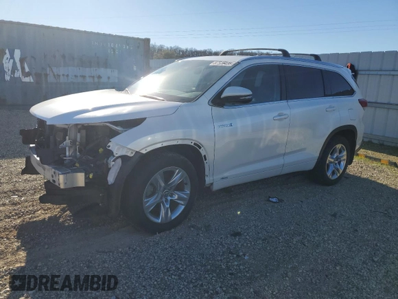 2018 Toyota Highlander Hybrid Limited with VIN 5TDDGRFH4JS040269, listed as a Copart auction lot 87515435 with 67,170 mi miles and Salvage title. Bid and sale history available at DreamBid. Image 1.