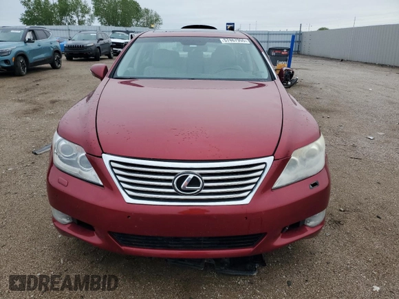 2011 Lexus LS 460 with VIN JTHCL5EF6B5012415, listed as a Copart auction lot 57467955 with Not provided miles and Salvage title. Bid and sale history available at DreamBid. Image 5.