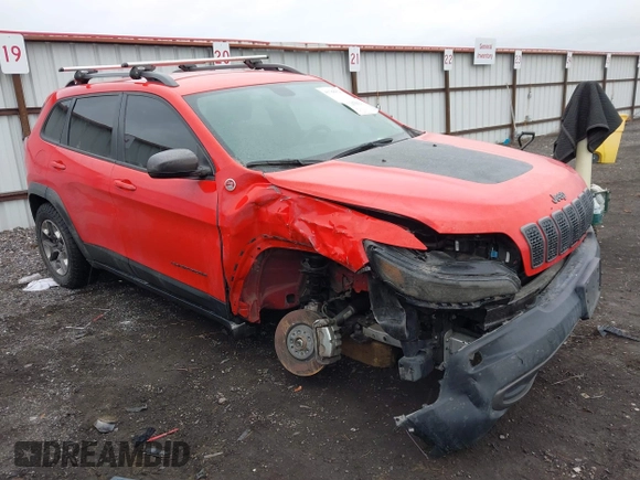2019 Jeep Cherokee Trailhawk with VIN 1C4PJMBX4KD337408, listed as a IAAI auction lot 41788054 with 42,365 mi miles and . Bid and sale history available at DreamBid. Image 1.