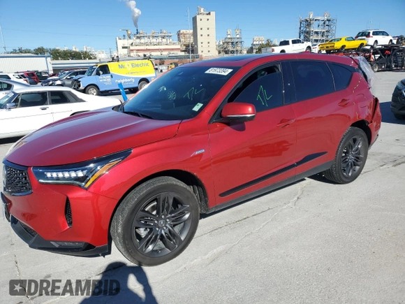 2022 Acura RDX w/A-Spec Package with VIN 5J8TC1H66NL001907, listed as a Copart auction lot 81973394 with 24,068 mi miles and Salvage Title. Bid and sale history available at carsss.com. Image 1.