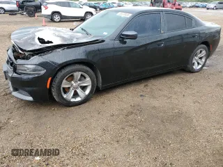 2015 Dodge Charger SXT with VIN 2C3CDXHGXFH844275, listed as a Copart auction lot 55478555 with Not provided miles and Salvage title. Bid and sale history available at DreamBid. Image 1.