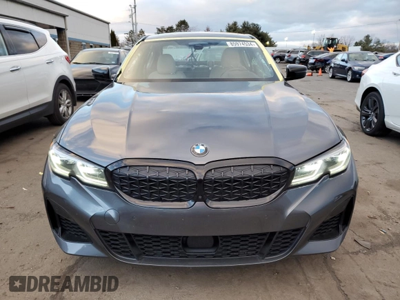 2022 BMW 3 Series M340i xDrive with VIN 3MW5U9J0XN8C56184, listed as a Copart auction lot 85974534 with 35,687 mi miles and Salvage Title. Bid and sale history available at carsss.com. Image 5.