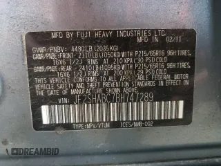 2011 Subaru Forester X z VIN JF2SHABC7BH747289, wystawiony jako Copart lot #57037115 z przebiegiem 85 324 mil mil oraz Szkoda całkowita • Salvage title. Historia ofert i sprzedaży dostępna na DreamBid. Obrazek 14.