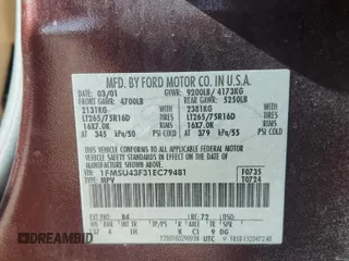 2001 Ford Excursion Limited z VIN 1FMSU43F31EC79481, wystawiony jako Copart lot #55257015 z przebiegiem 188 077 mil mil oraz Szkoda całkowita • Salvage title. Historia ofert i sprzedaży dostępna na DreamBid. Obrazek 13.
