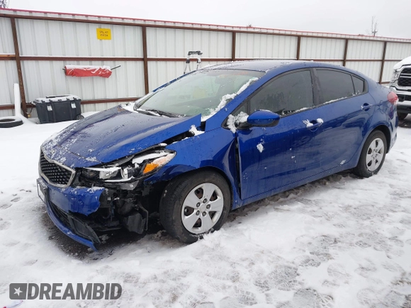 2017 Kia Forte LX with VIN 3KPFK4A7XHE057087, listed as a IAAI auction lot 41633624 with 82,829 mi miles. Bid and sale history available at carsss.com. Image 16.