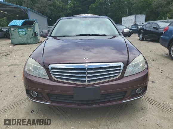 2009 Mercedes-Benz C 300 Sport with VIN WDDGF54X29R083494, listed as a Copart auction lot 58584005 with 189,716 mi miles and Salvage title. Bid and sale history available at DreamBid. Image 5.