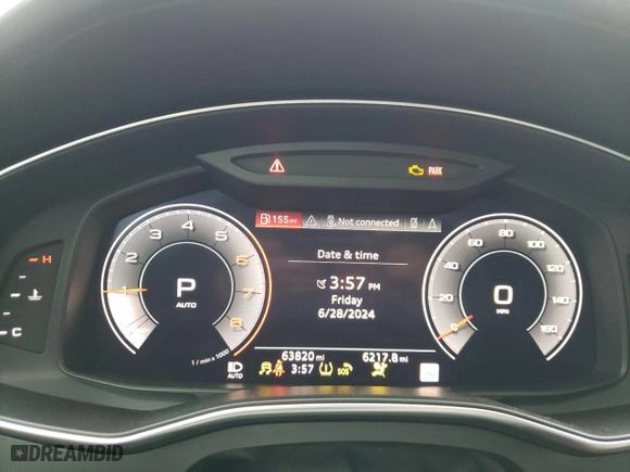 2019 Audi A7 Premium Plus with VIN WAUU2AF26KN120561, listed as a Copart auction lot 61143254 with 63,820 mi miles and Salvage Title. Bid and sale history available at carsss.com. Image 9.