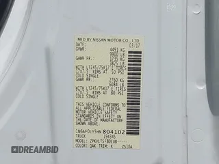 2017 Nissan NV Cargo SV z VIN 1N6AF0LY5HN804102, wystawiony jako IAAI lot #41942049 z przebiegiem 116 323 mil mil oraz . Historia ofert i sprzedaży dostępna na DreamBid. Obrazek 9.