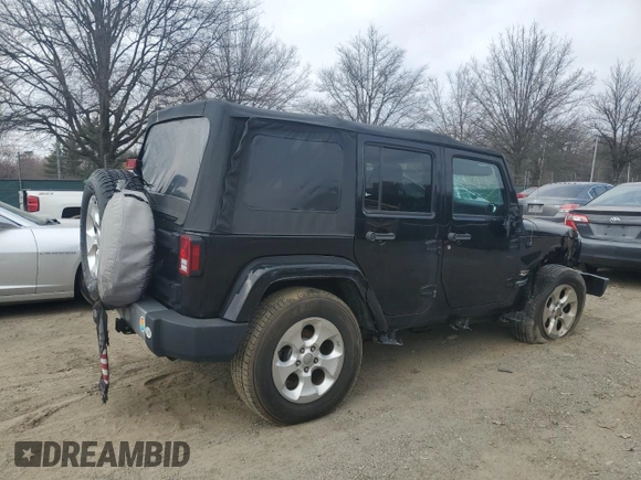 2015 Jeep Wrangler Unlimited Sahara with VIN 1C4BJWEG3FL530114, listed as a Copart auction lot 49444135 with 156,669 mi miles and Salvage Title. Bid and sale history available at carsss.com. Image 3.