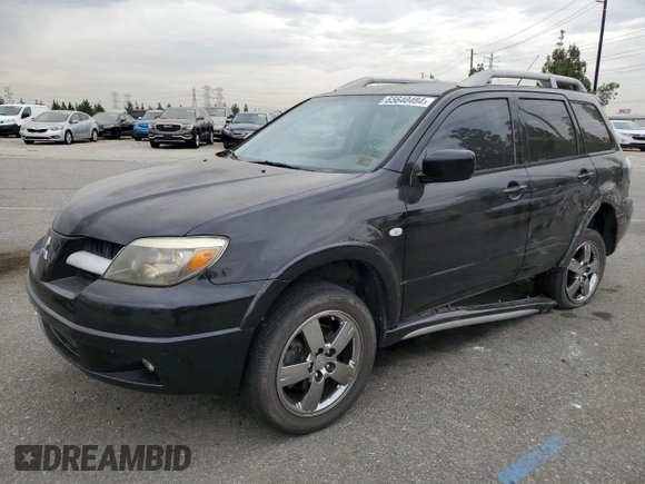 2006 Mitsubishi Outlander SE with VIN JA4LX41F36U052222, listed as a Copart auction lot 65640484 with 167,989 mi miles and Salvage Title. Bid and sale history available at carsss.com. Image 1.