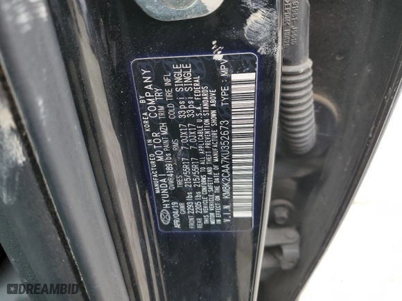 2019 Hyundai Kona SEL with VIN KM8K2CAA7KU352673, listed as a Copart auction lot 46595165 with 64,482 mi miles and Salvage Title. Bid and sale history available at carsss.com. Image 13.